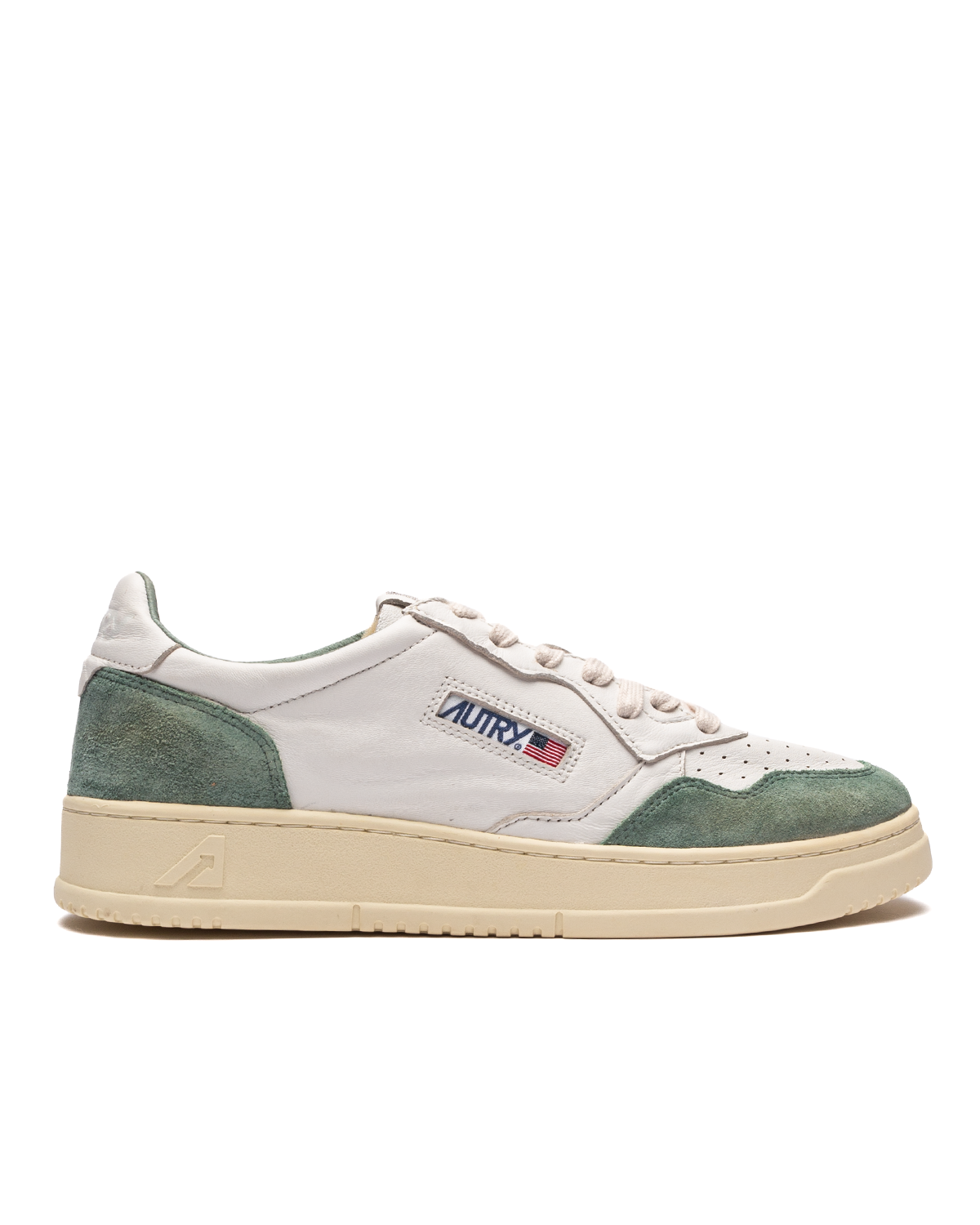 Medalist Goat Suede White/Military Green