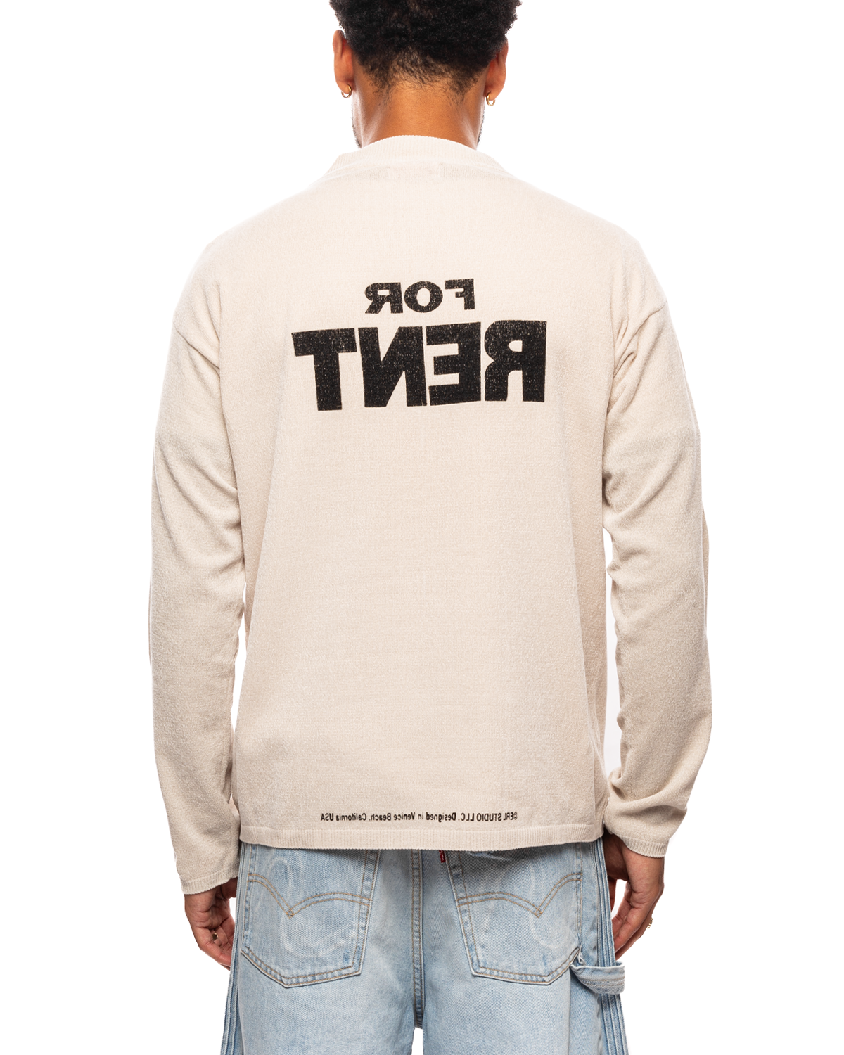 Unisex For Rent Sweater Knit White