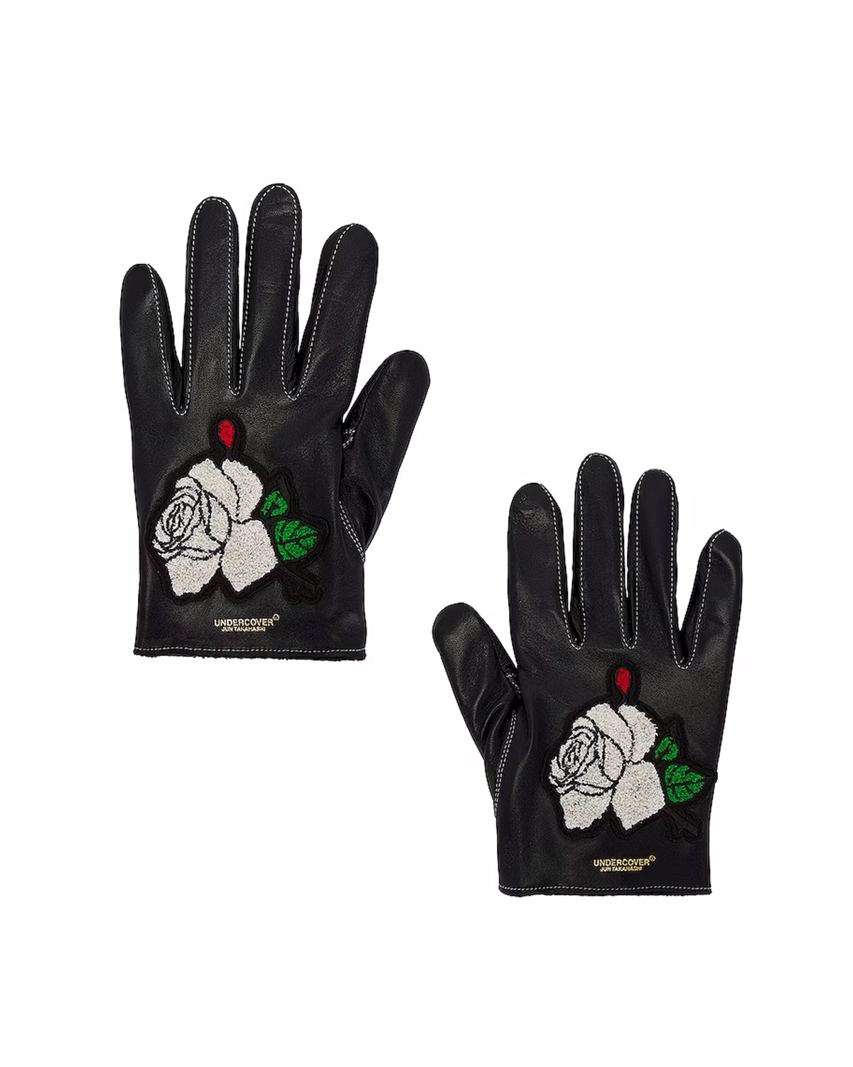 UC2C4G02-2 Rose Leather Gloves Black