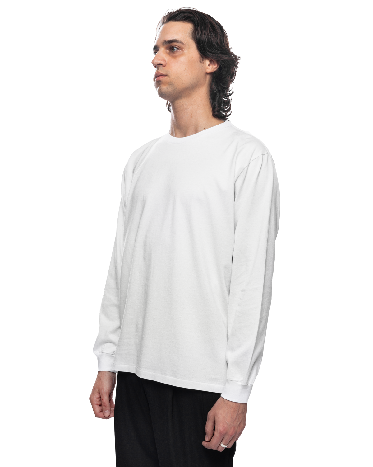 Luster Plaiting L/S Tee White