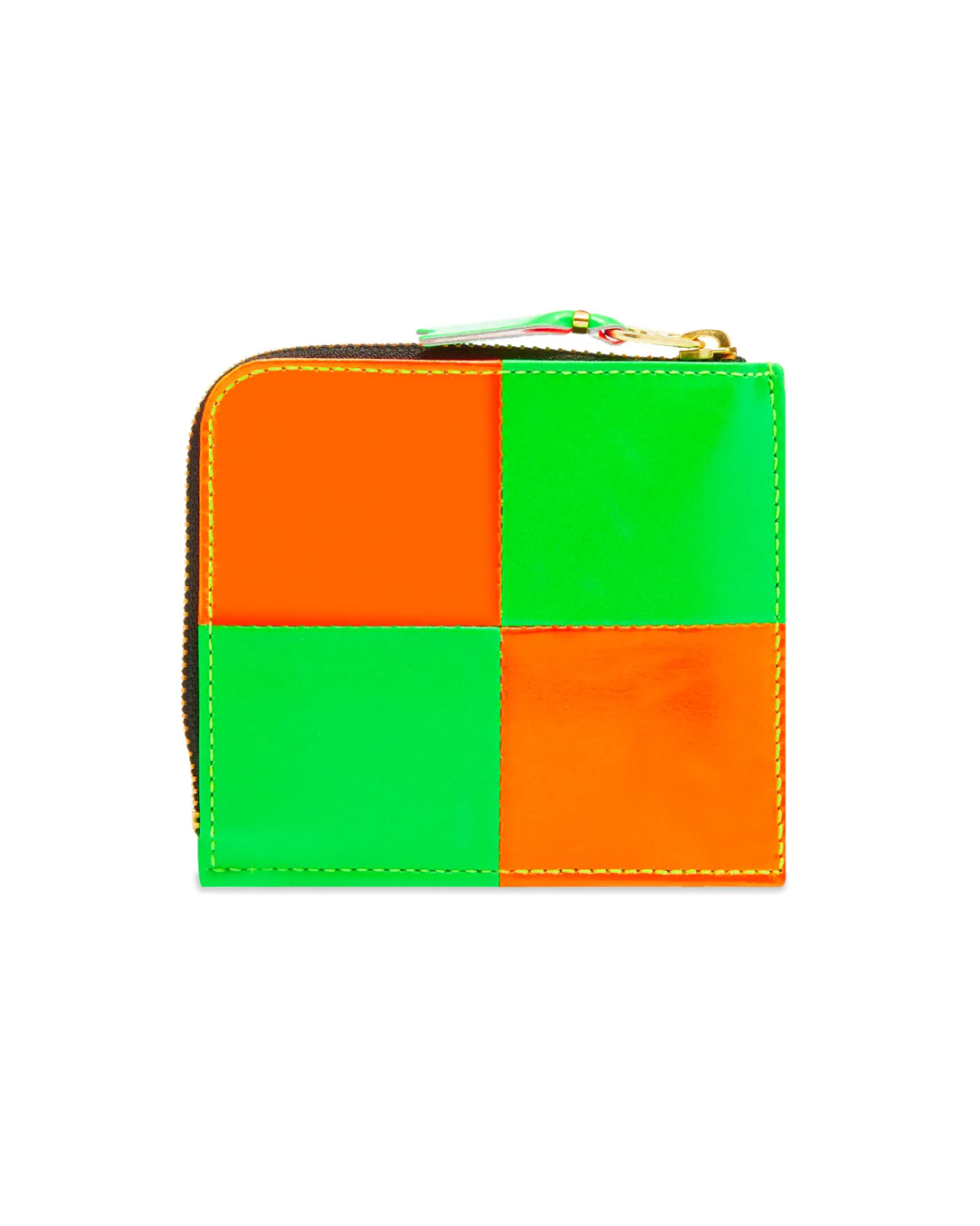 Fluorescent Squares Orange/Green Half Zip