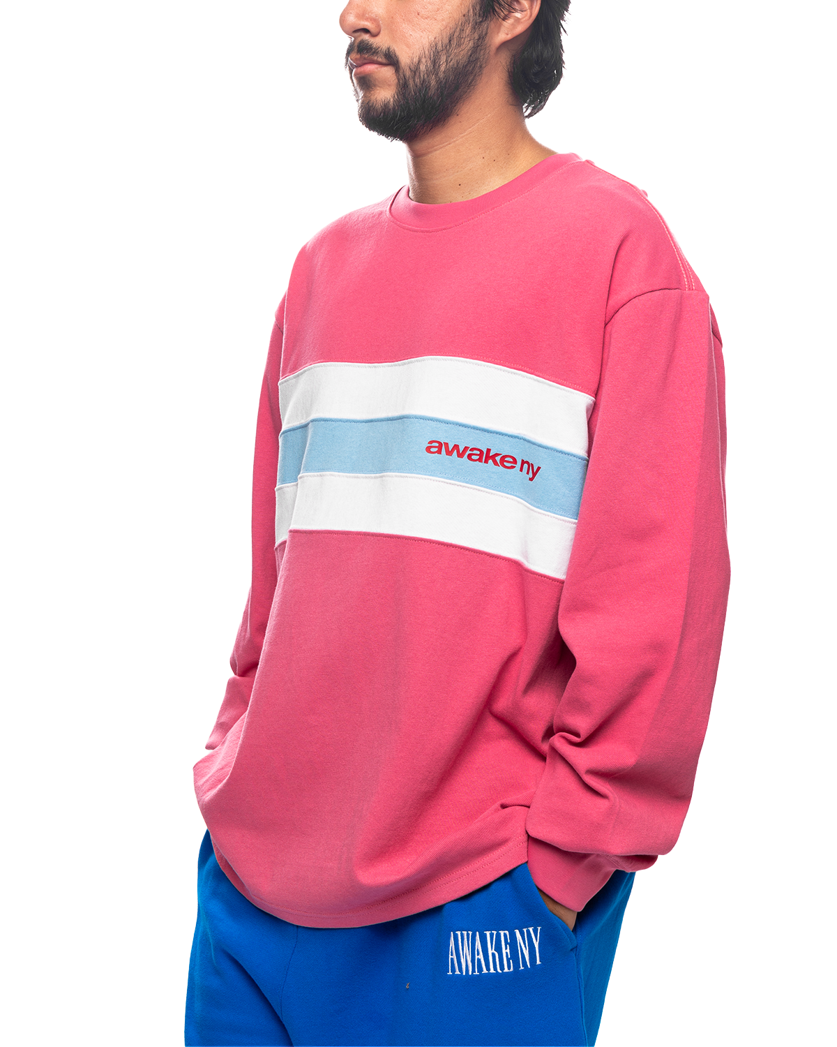 LS Stripe Shirt Pink