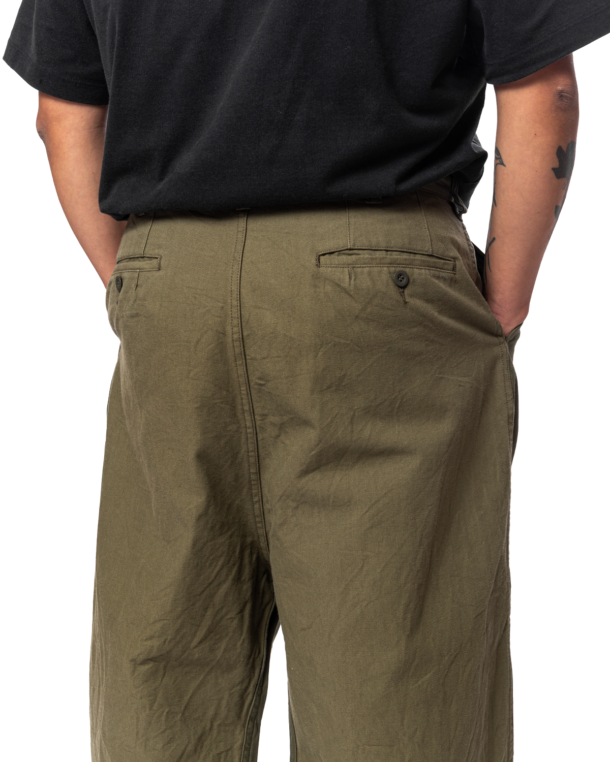 Khaki Paneled Trousers HL-P011-051