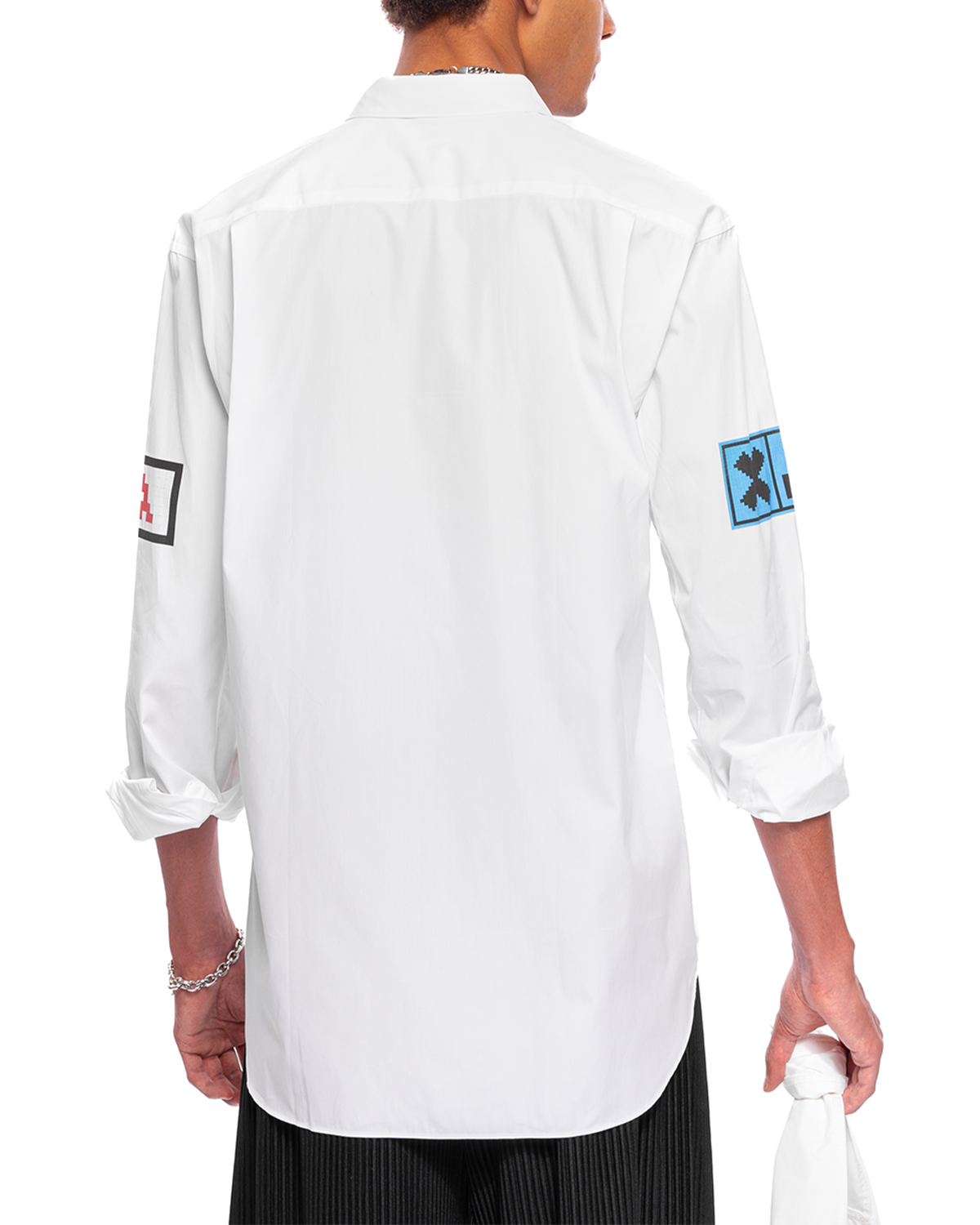 Space Invader Cotton Shirt White