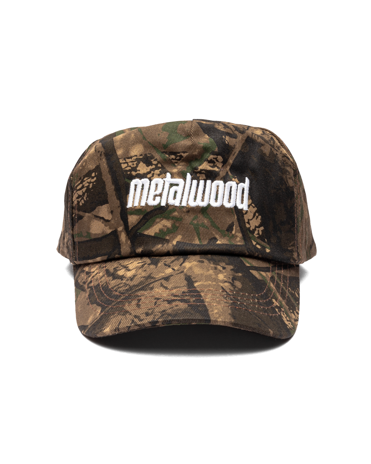 Metal Logo 5-Panel Hat Real Leaf Camo