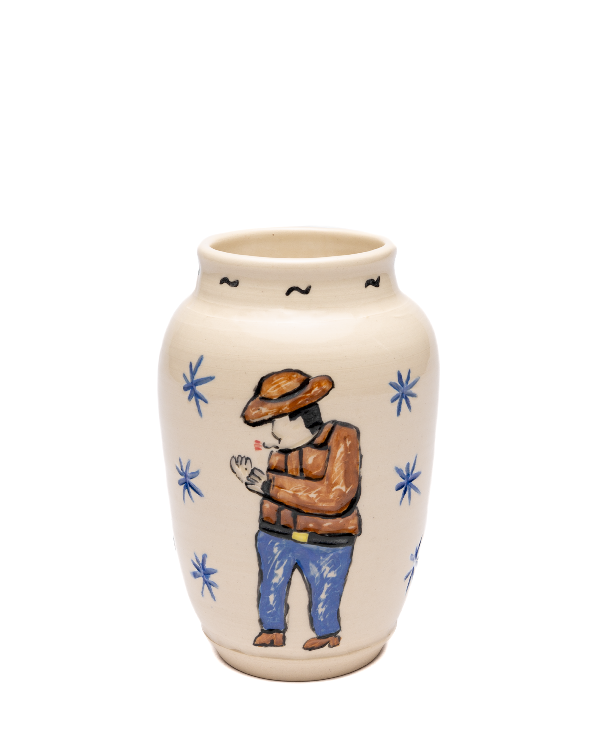 Lonely Cowboy Vase