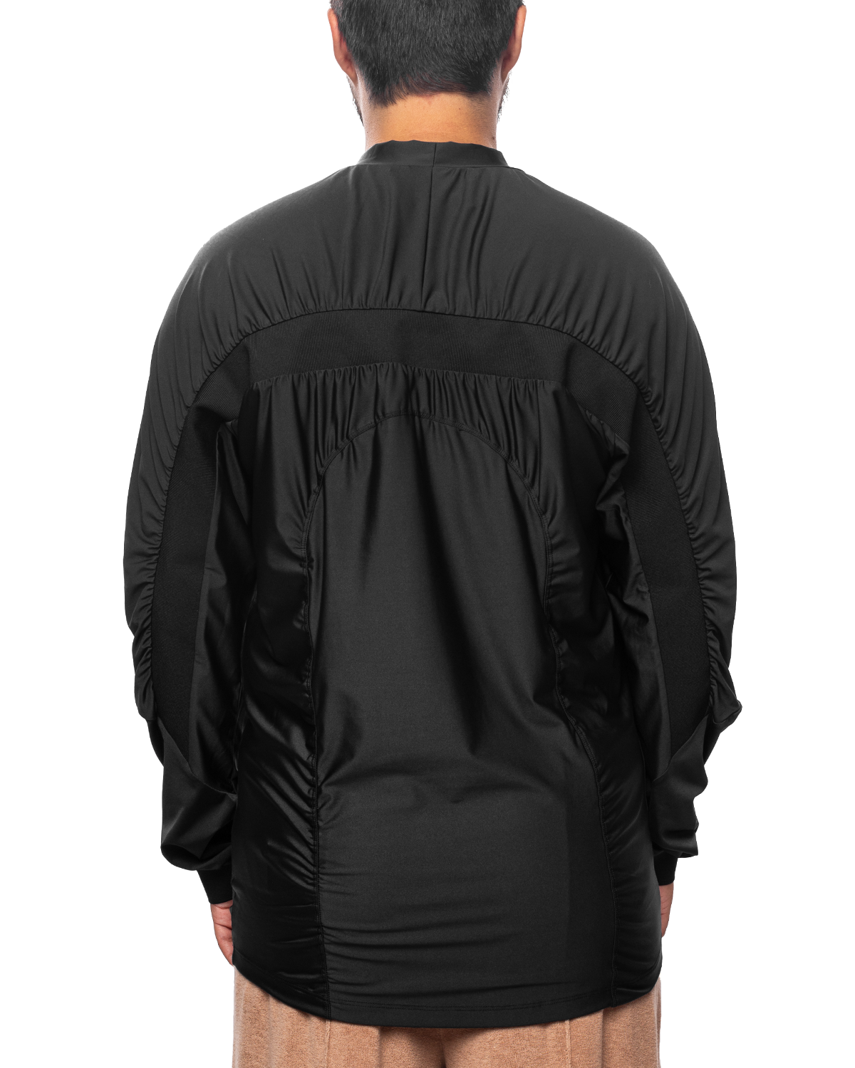 Paneled LS Tee Black