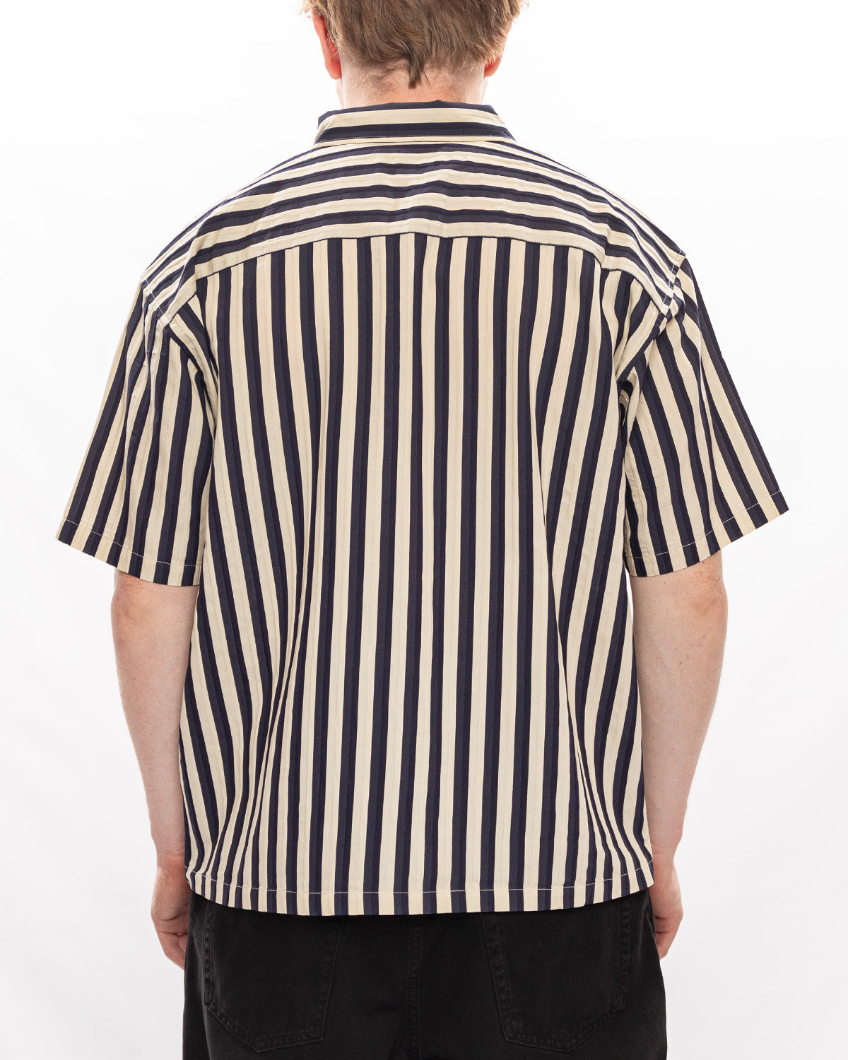 Flat Bottom Stripe Shirt 'Navy'