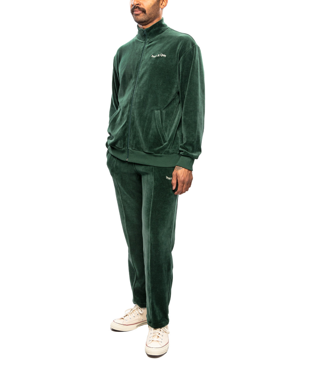 Wordmark Velour Jacket Pine