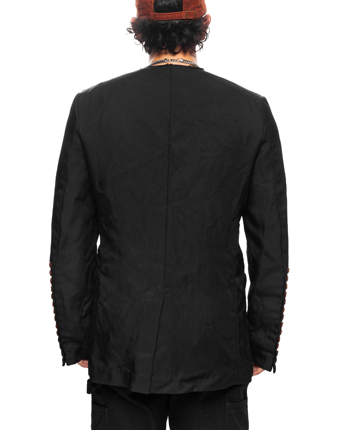 Deconstructed Collar Jacket Black 1L-J013-052-1