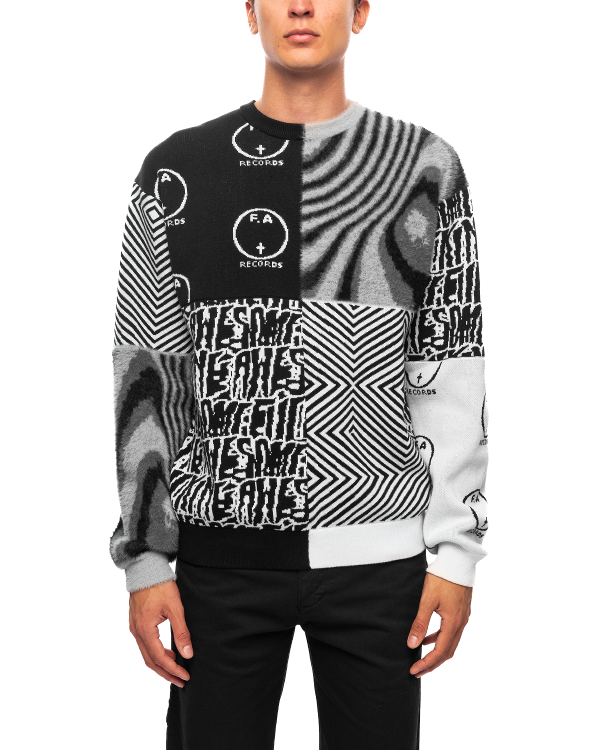 Cult of Personality Sweater Black/White/Grey