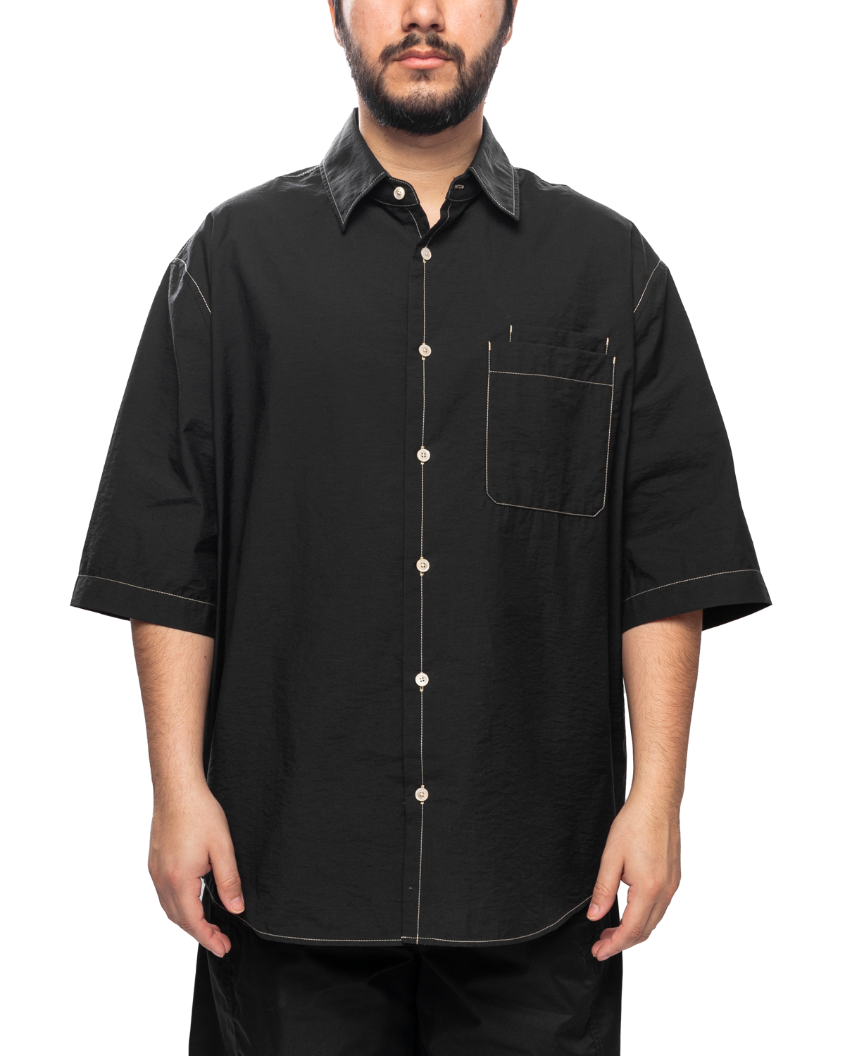 Double Pocket SS Shirt Black