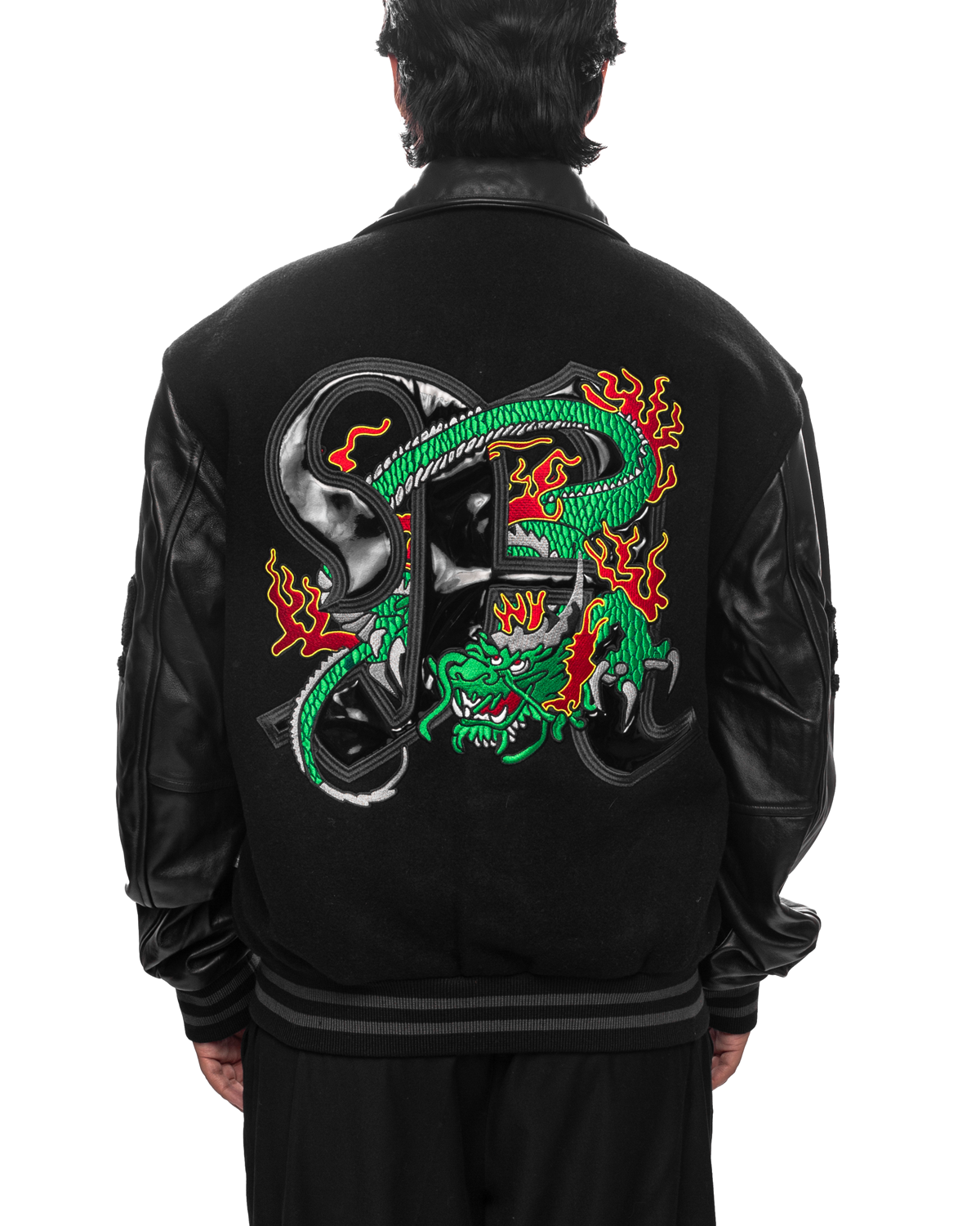 Dragon Embroidered Varsity Jacket