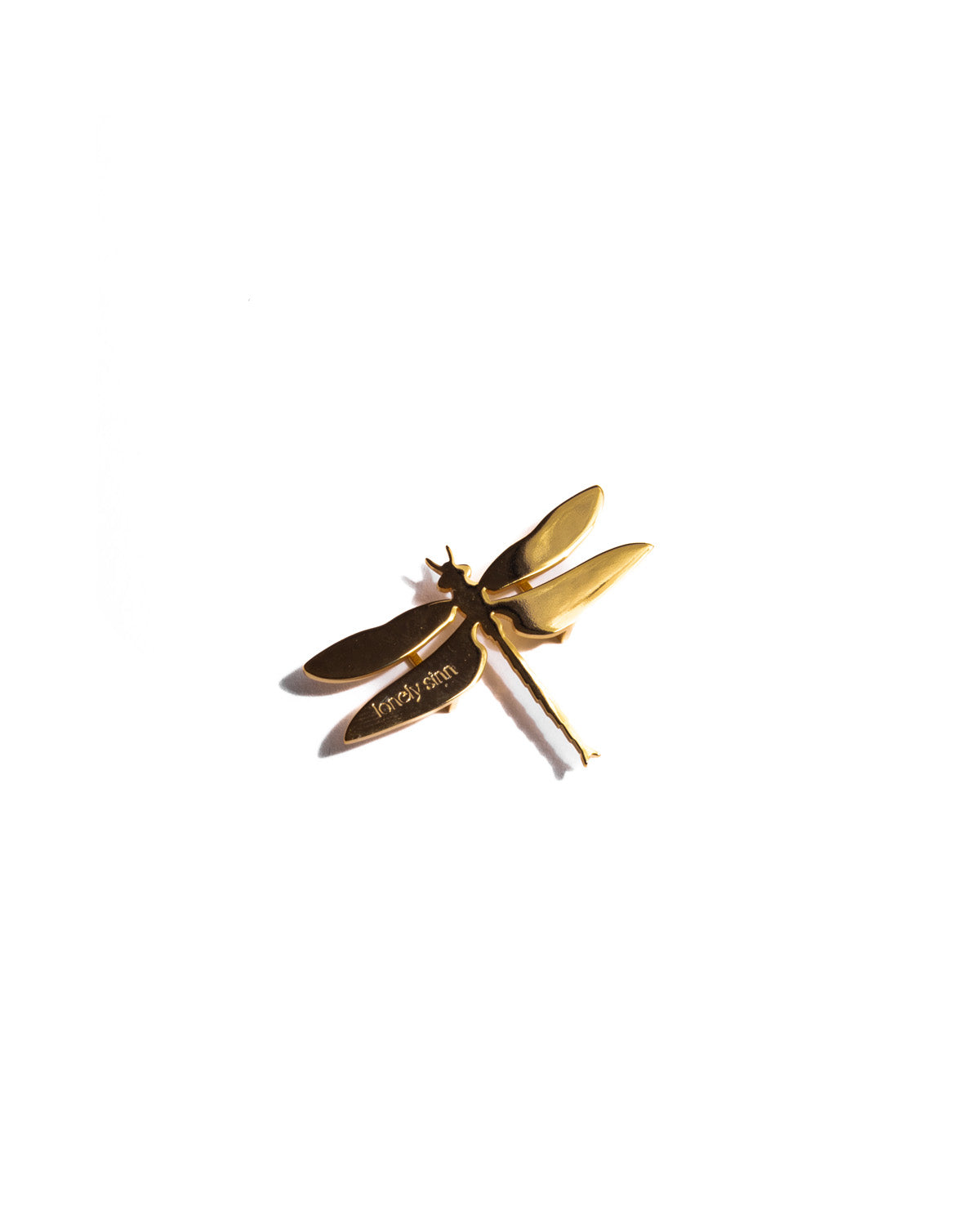 Dragonfly Shoe Pendant Gold
