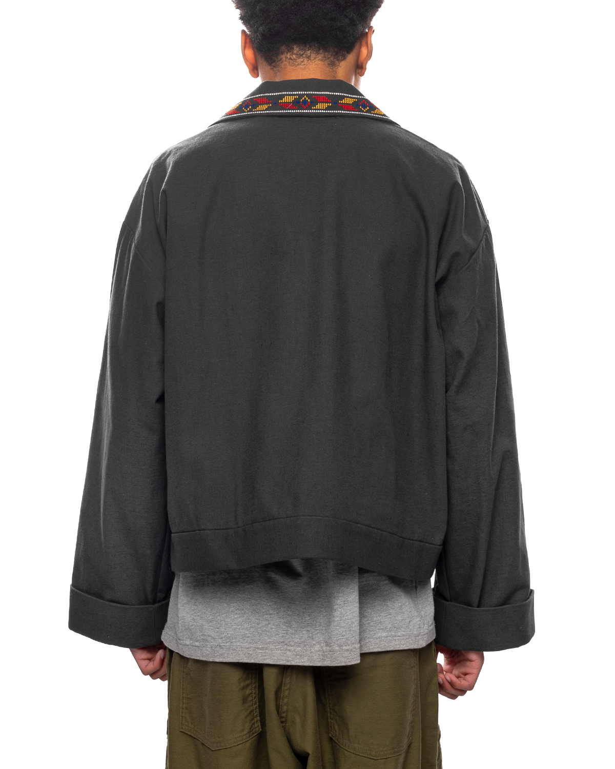 GT Embroidery Shirt Jacket Charcoal