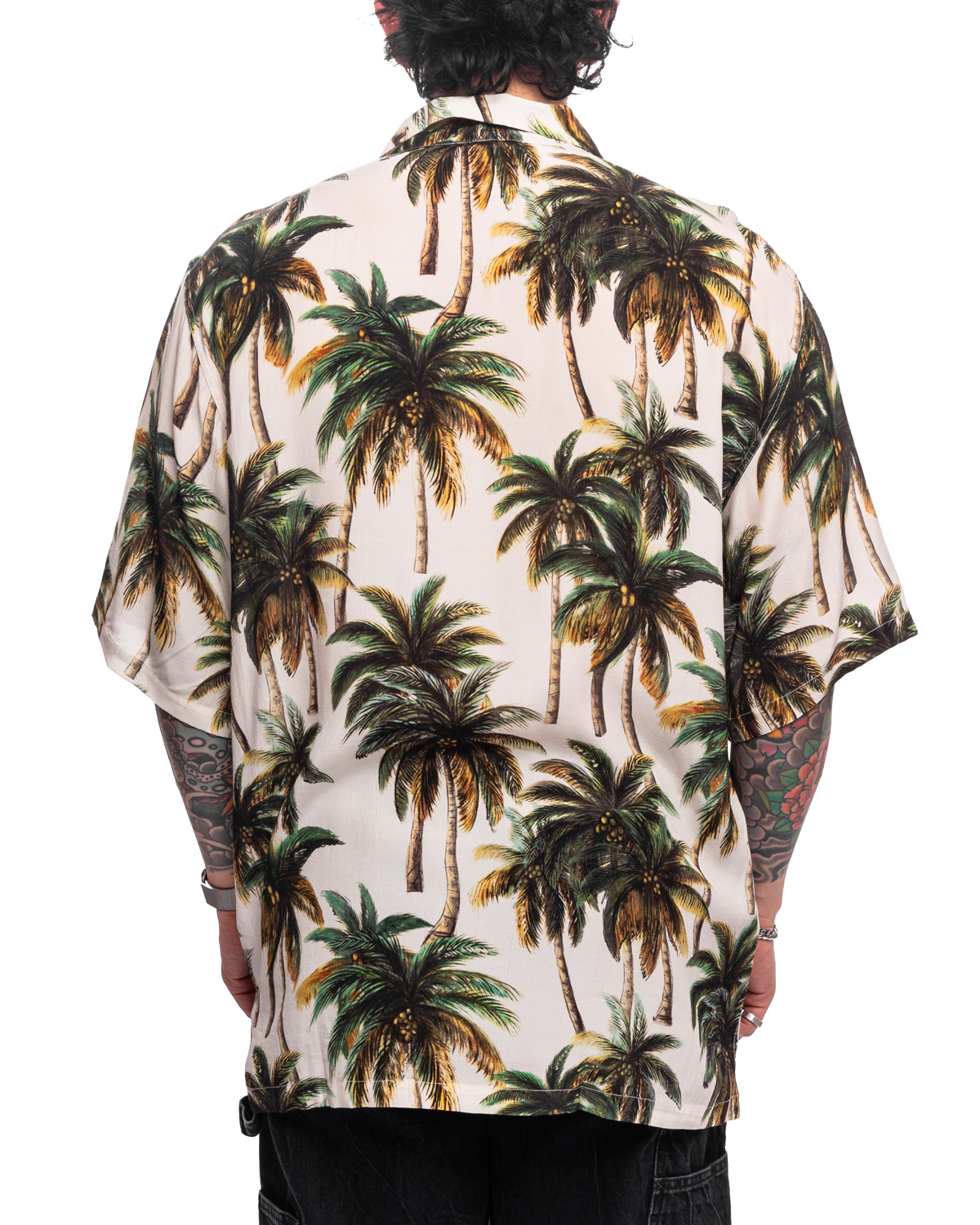 Palm Ecru Short Sleeve Shirt Multi
