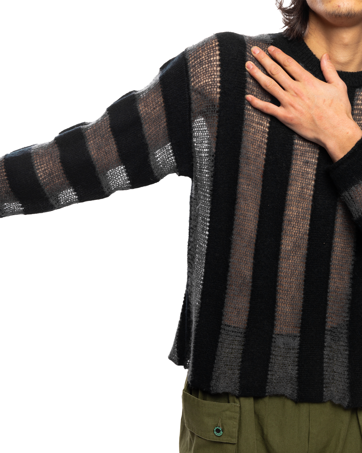 Fuzzy Threadbare Sweater Black
