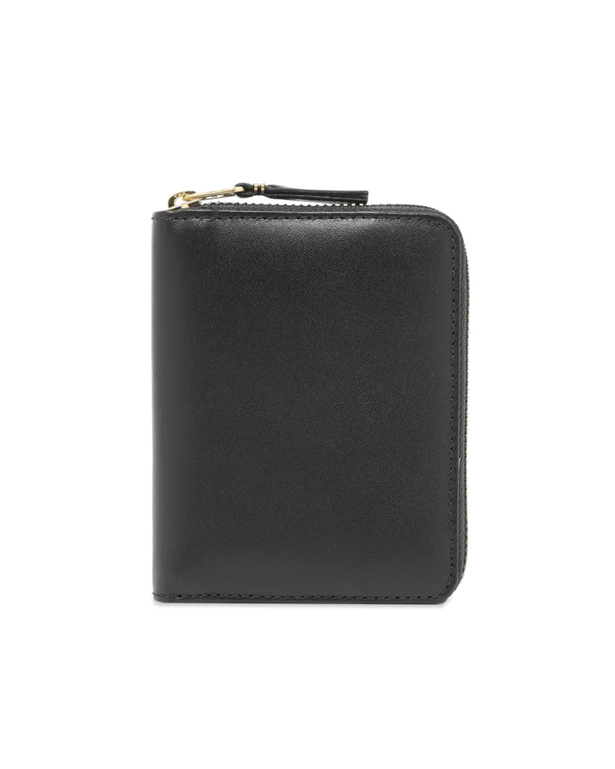 Classic Leather Zip Accordian Wallet Black