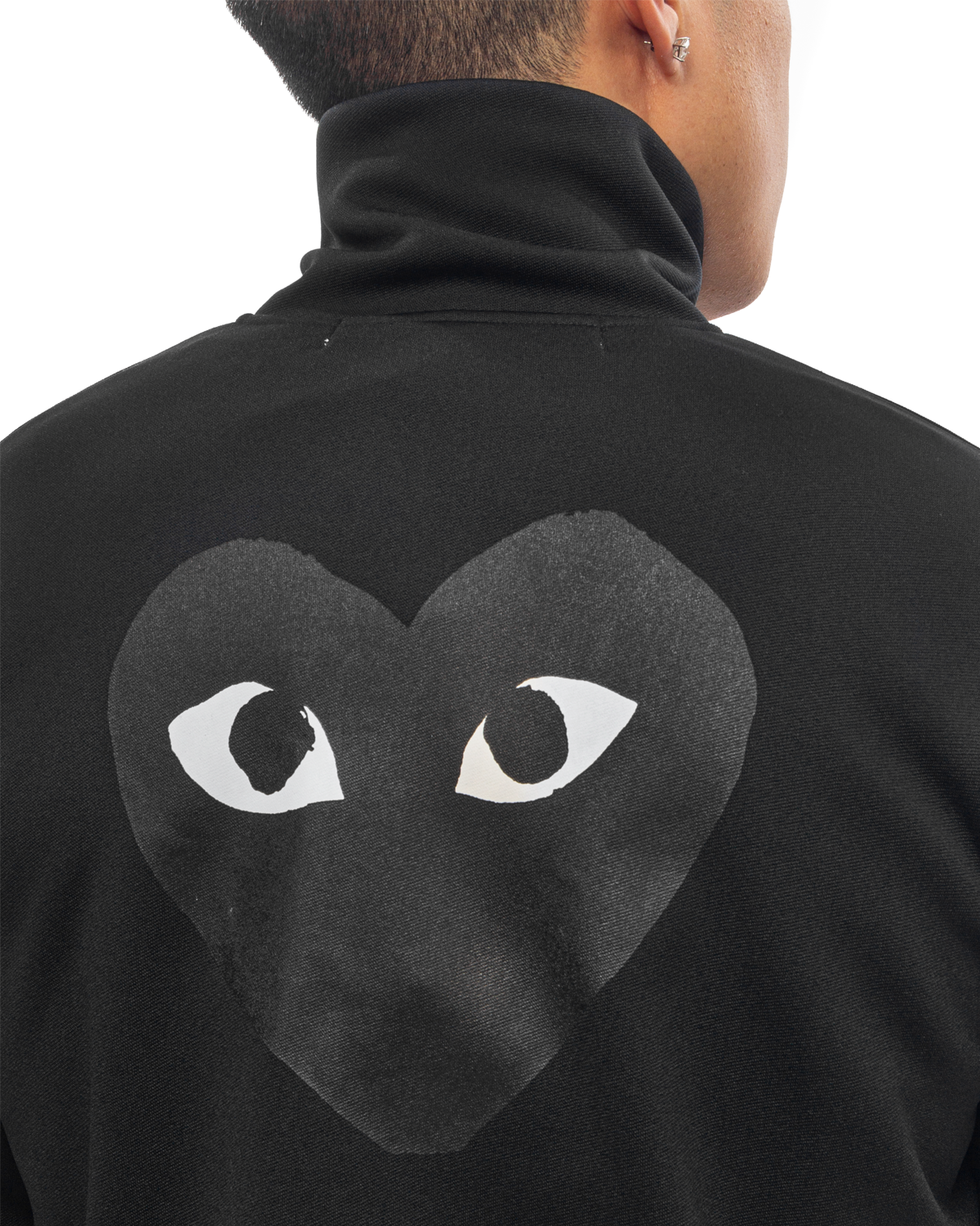 PLAY Big Heart Zip-Up Sweatshirt Black