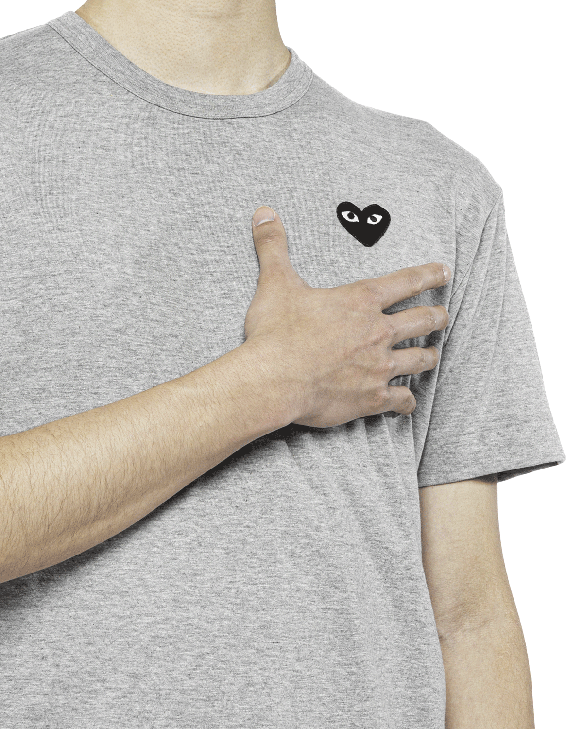 PLAY Black Heart T-Shirt Grey