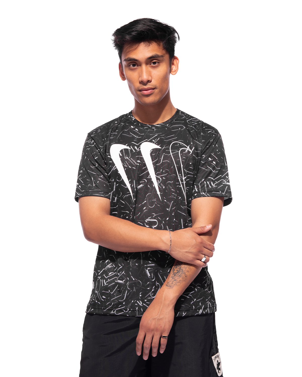CDG x Nike Triple Swoosh T-Shirt Black