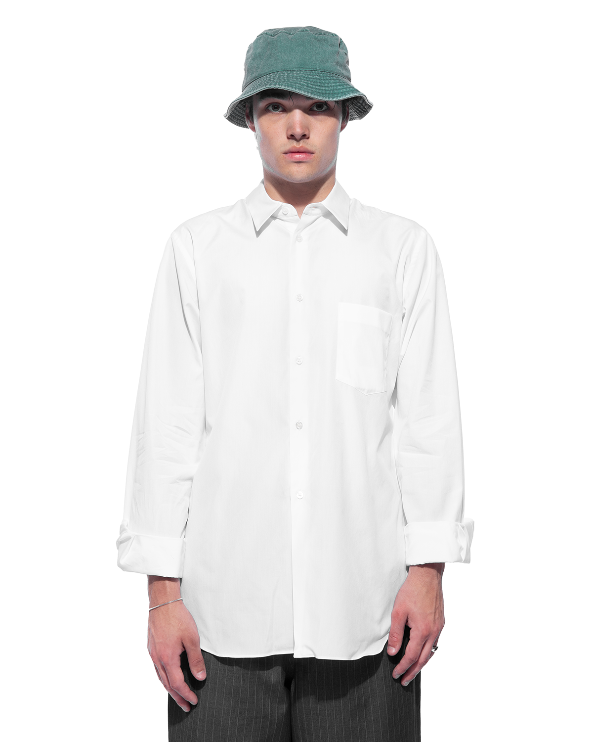 CDG Polyester Detailed Shirt White