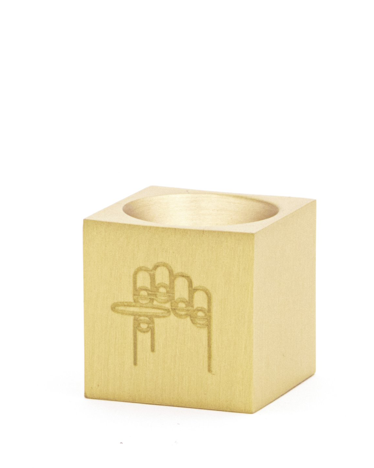 Cube Brass Incense Burner