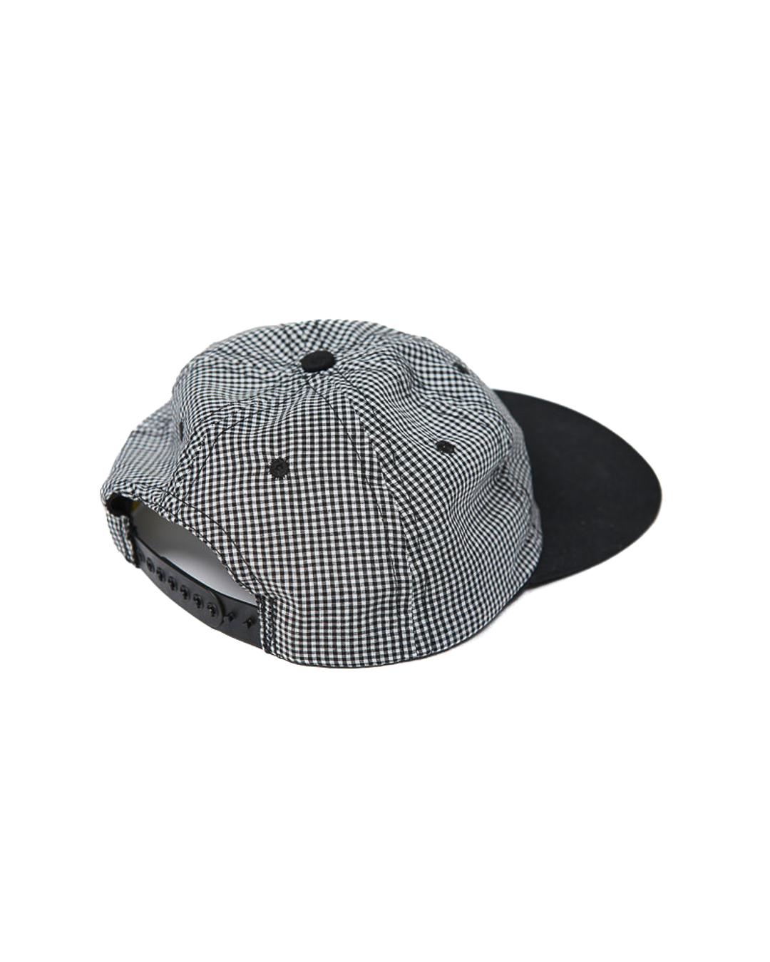 Gingham Six Panel Cap Black