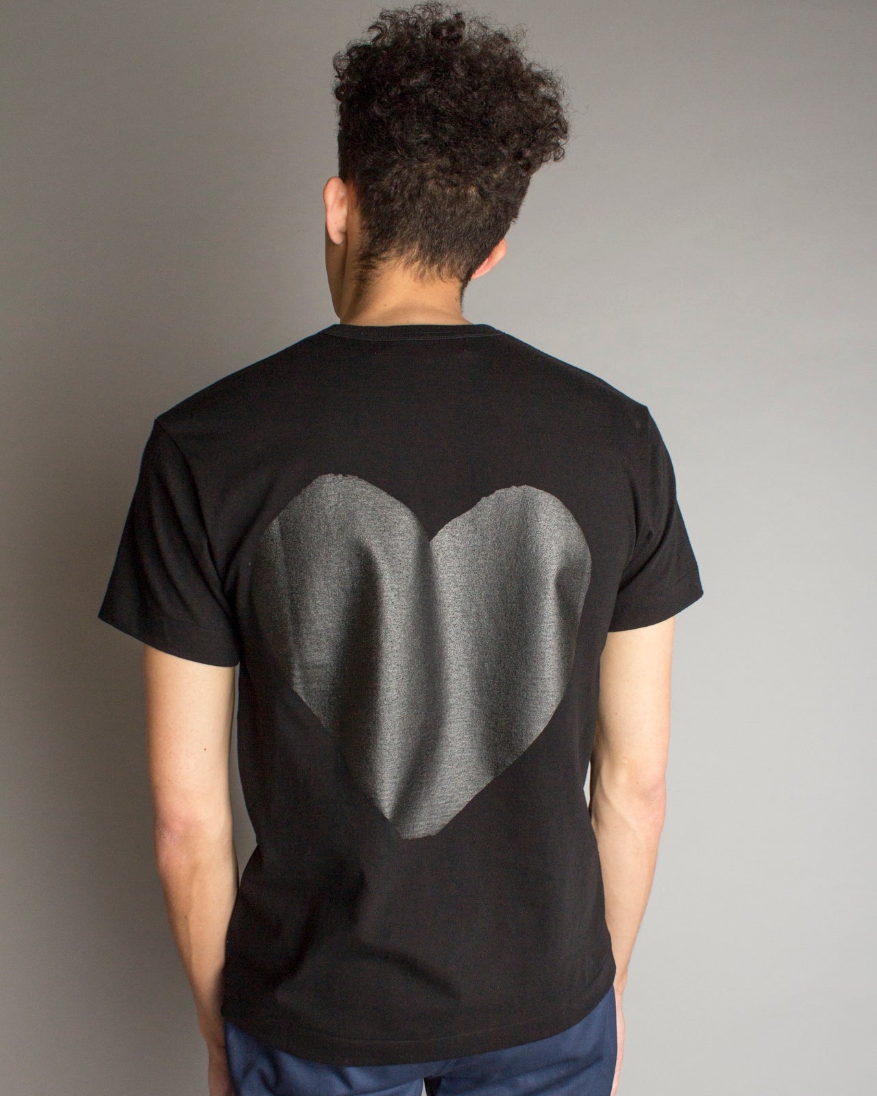 Tonal Big Heart T-Shirt Black