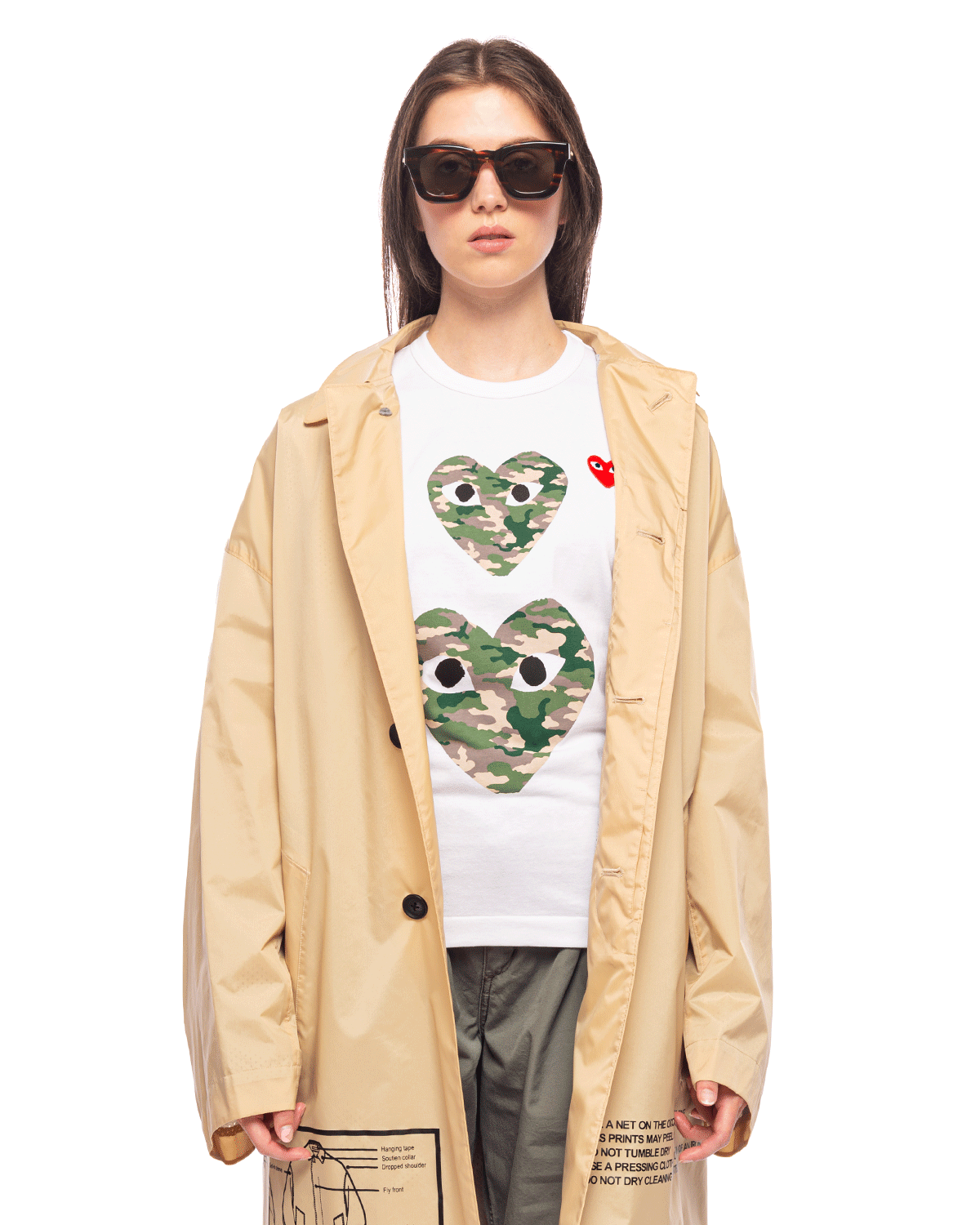 PLAY Camoflage Double Hear T-Shirt White