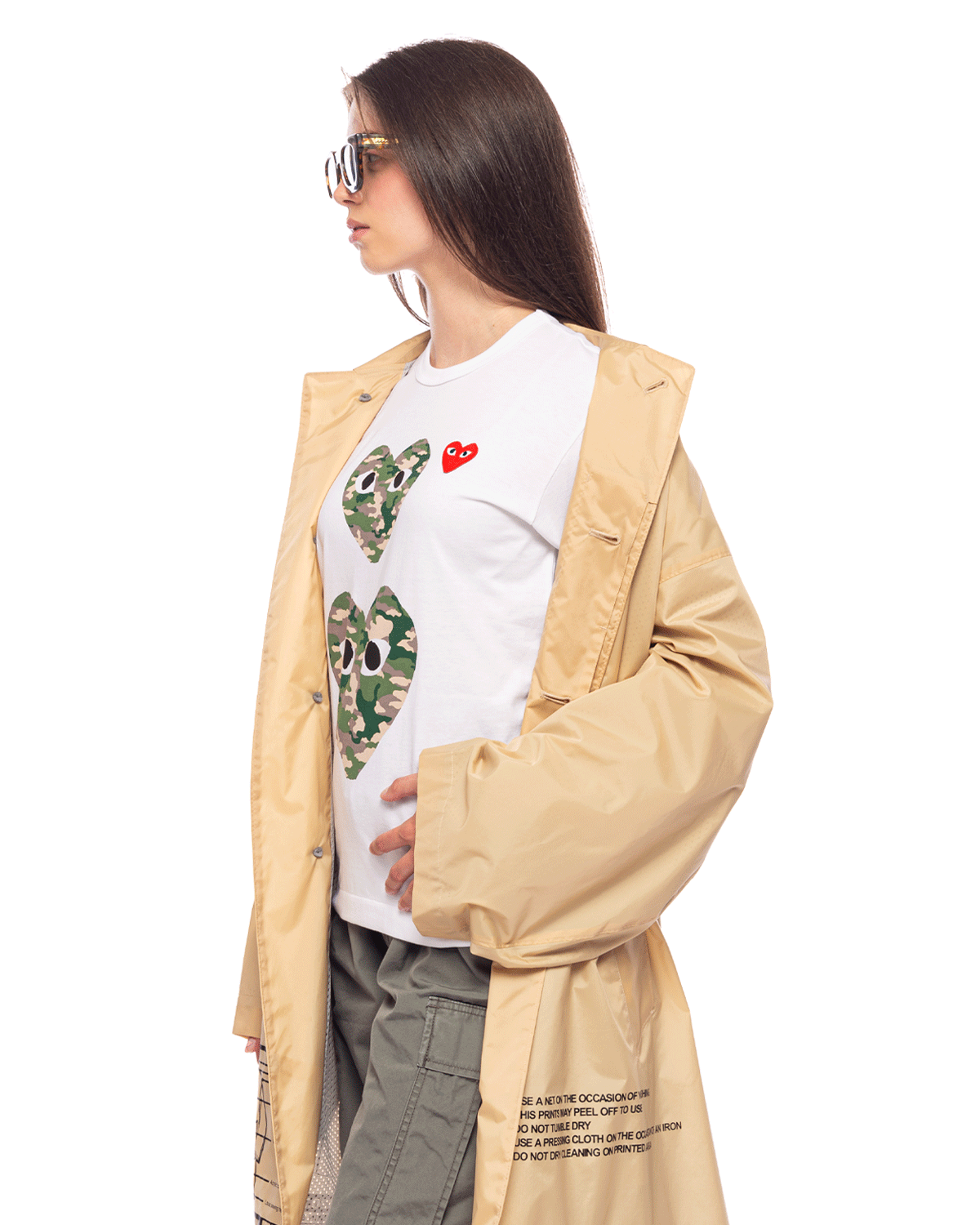 PLAY Camoflage Double Hear T-Shirt White
