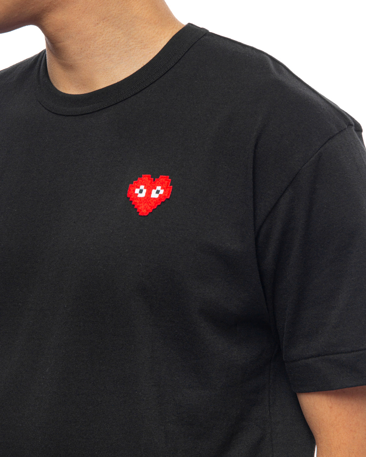 PLAY Invader Pixel Heart T-shirt Black