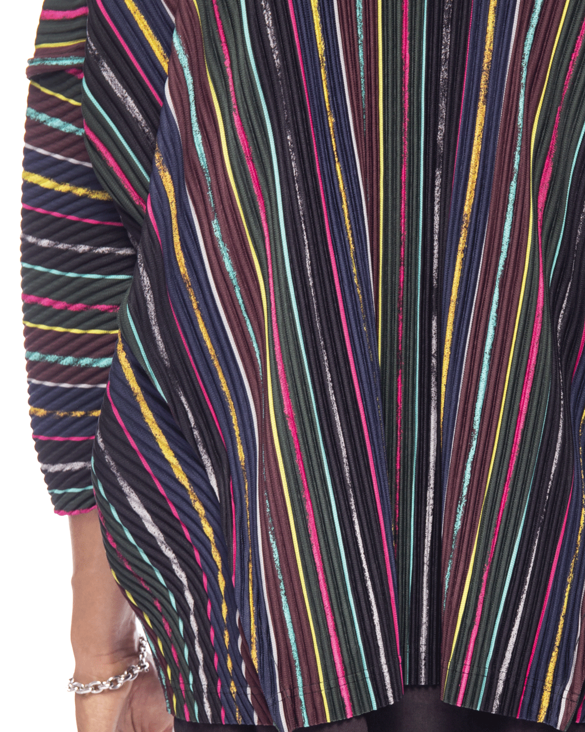Pastel Stripe Three-Quarter Sleeve Top