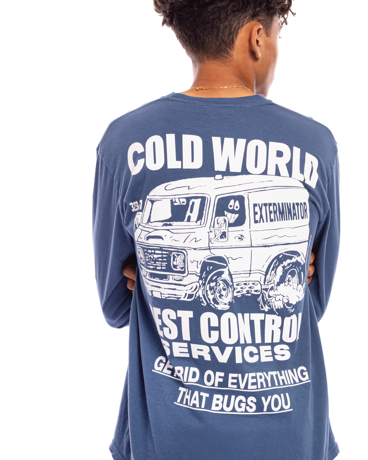 Pest Control Long Sleeve Tee Navy