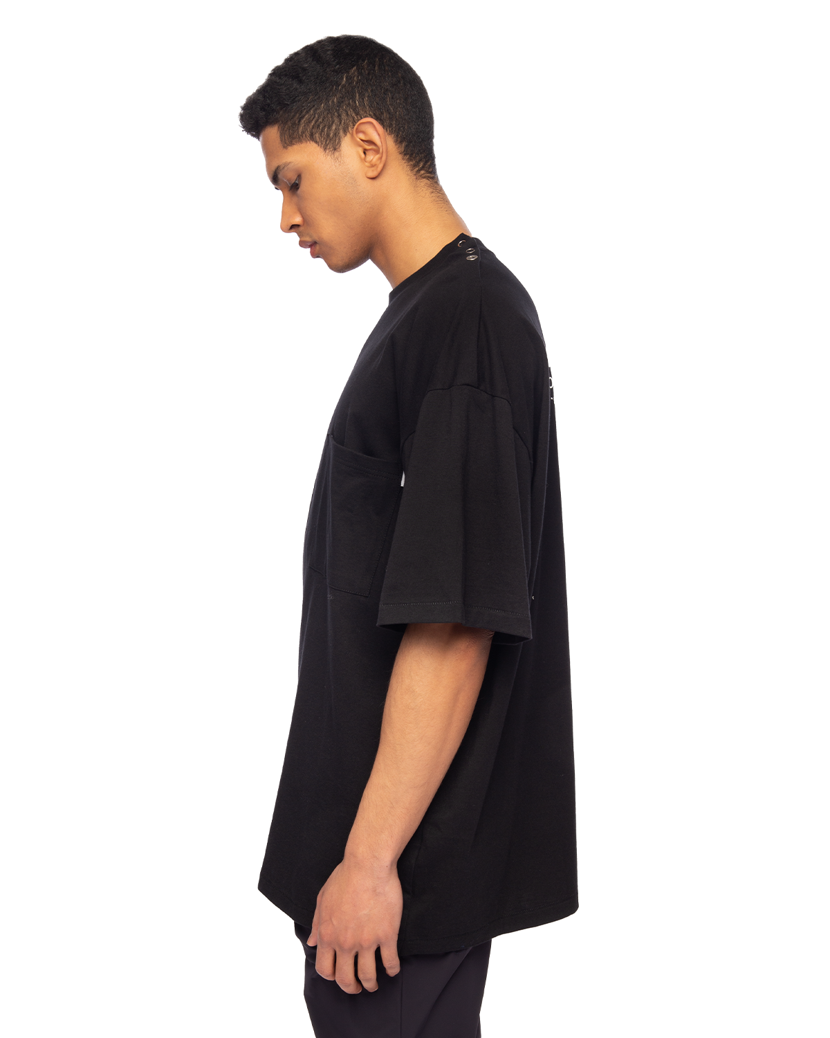 SS22 Side Snap Pocket T-Shirt Black