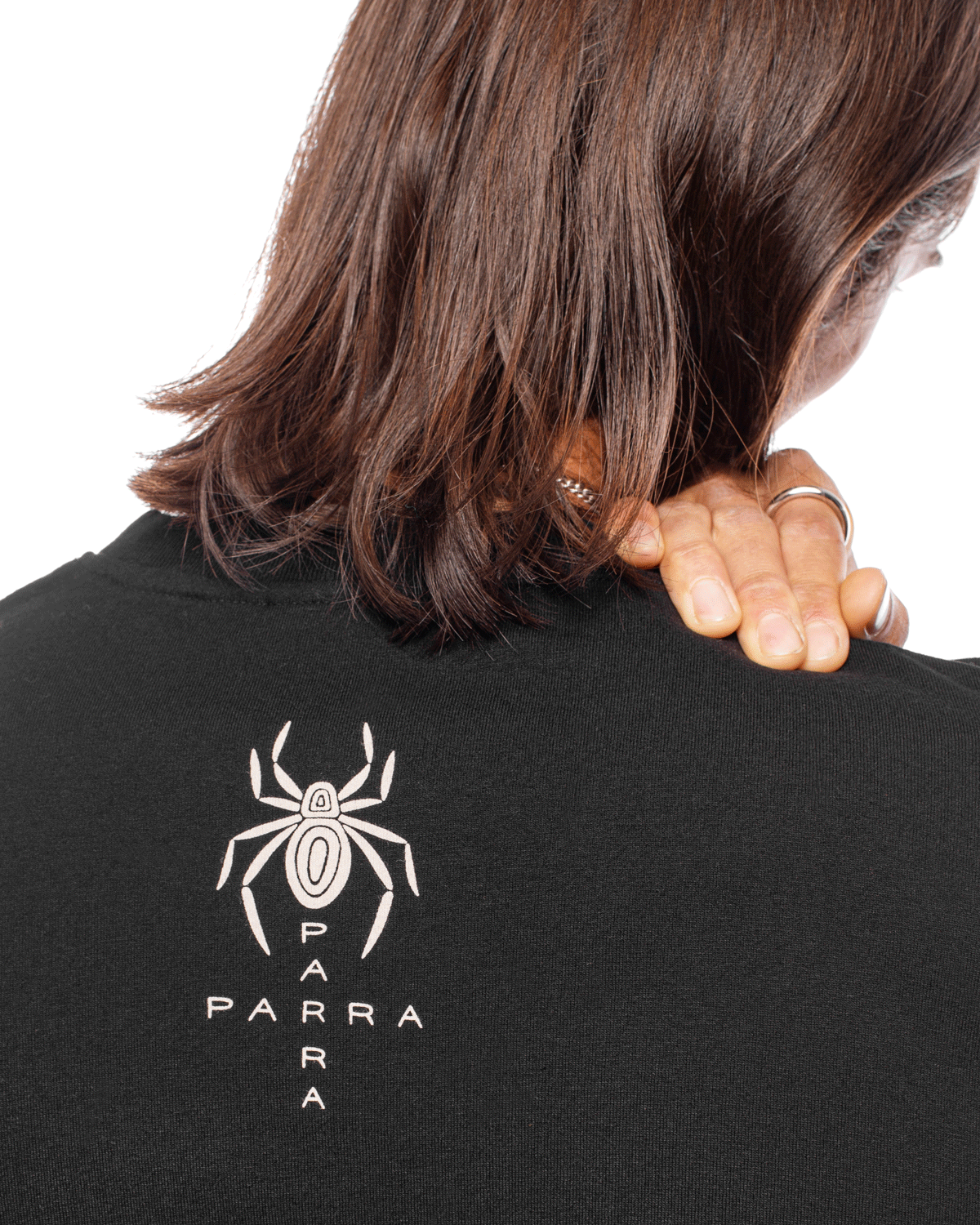 Spidered Long Sleeve T-Shirt Black
