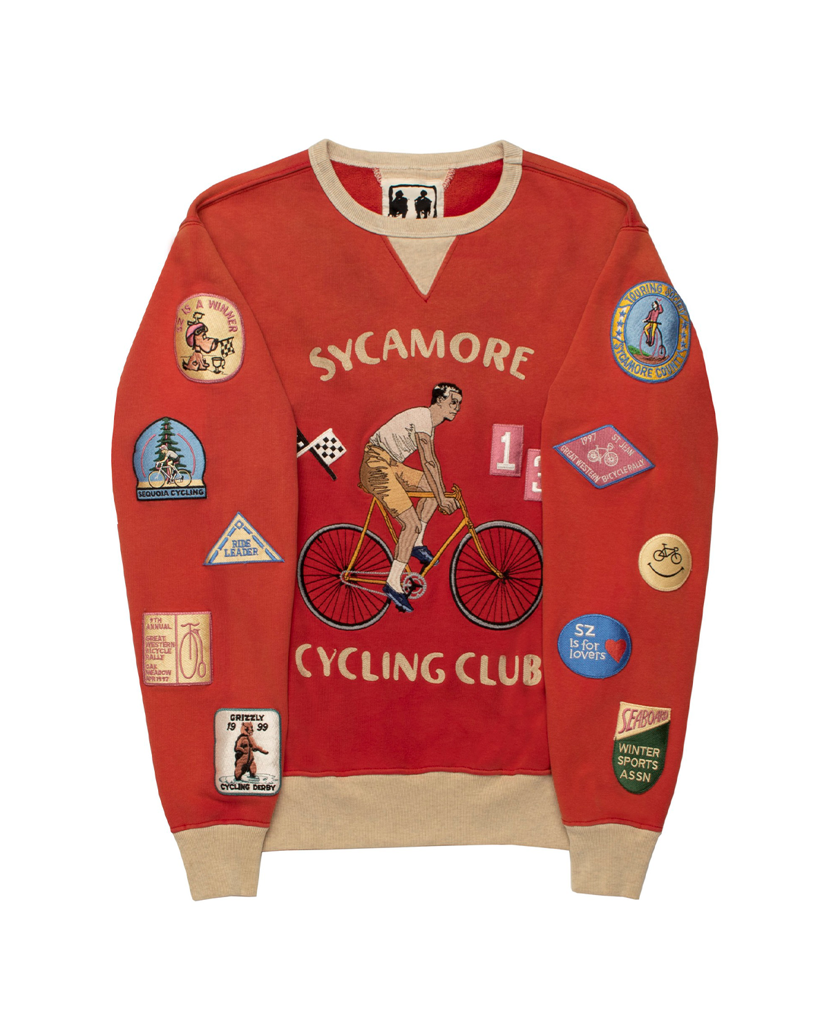 Sycamore Cycling Cotton Crewneck Red