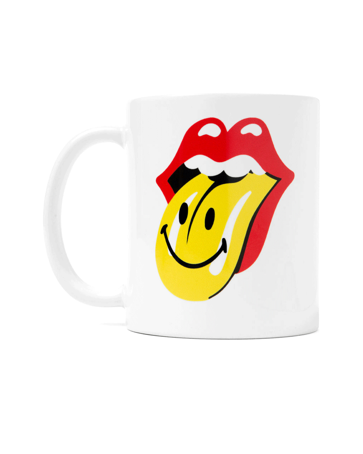 Smiley Rolling Stones Tongue Mug White